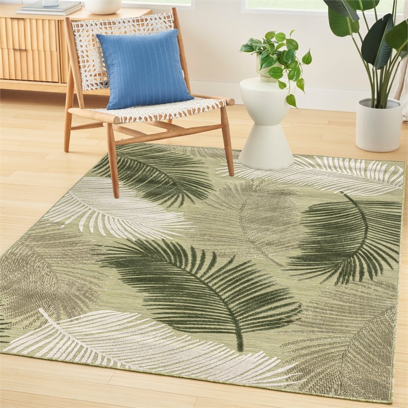 Nourison Suncoast 4' x 6' GREEN Tropical Rug