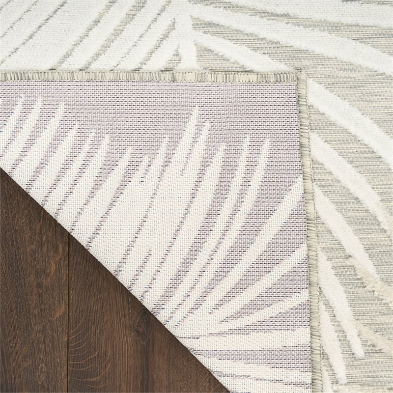 Nourison Suncoast 4' x 6' GREY Tropical Rug