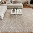 Nourison Washable Charm 9' x 12' Silver Ivory Modern Indoor Rug