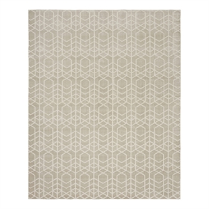 Nourison Washable Charm 9' x 12' Silver Ivory Modern Indoor Rug
