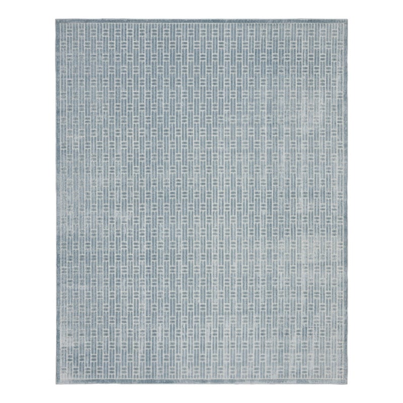 Nourison Washable Charm 9' x 12' Blue Ivory Modern Indoor Rug