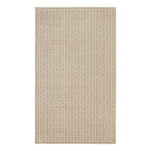 Nourison Washable Charm 2' x 3' Beige Ivory Modern Indoor Rug