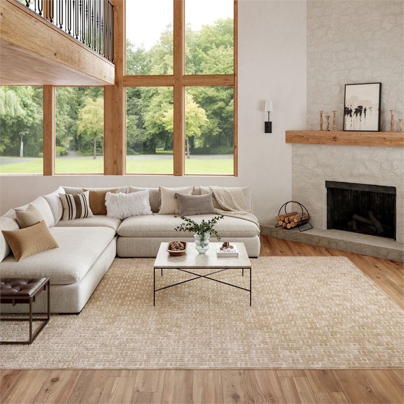 Nourison Washable Charm 9' x 12' Beige Ivory Modern Indoor Rug
