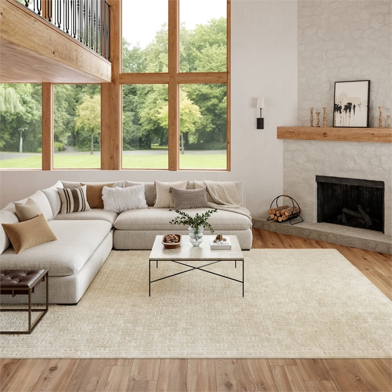 Nourison Washable Charm 9' x 12' Ivory Modern Indoor Rug