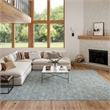 Nourison Washable Charm 9' x 12' Blue Ivory Contemporary Indoor Rug