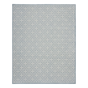 Nourison Washable Charm 9' x 12' Blue Ivory Contemporary Indoor Rug