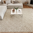 Nourison Washable Charm 9' x 12' Silver Ivory Contemporary Indoor Rug
