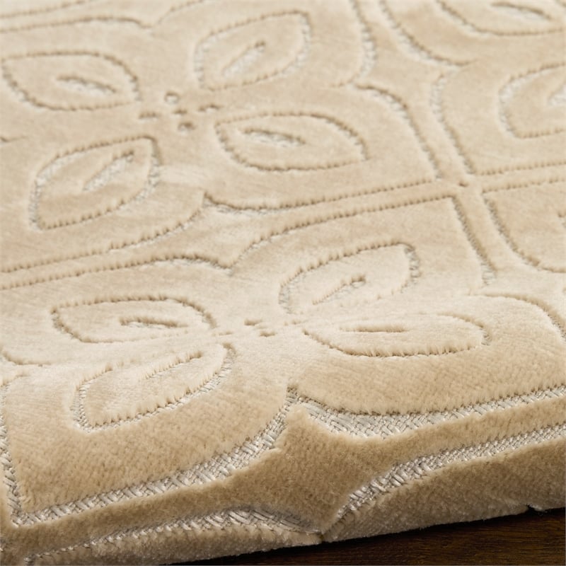 Nourison Washable Charm 2' x 3' Beige Ivory Contemporary Indoor Rug