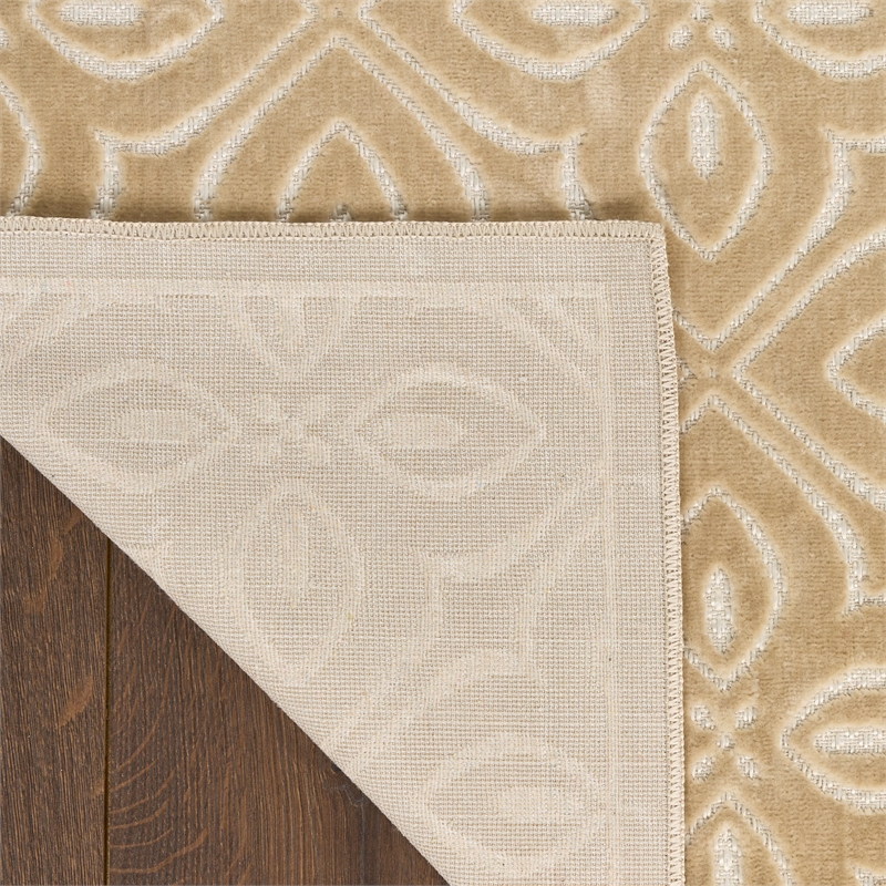 Nourison Washable Charm 9' x 12' Beige Ivory Contemporary Indoor Rug