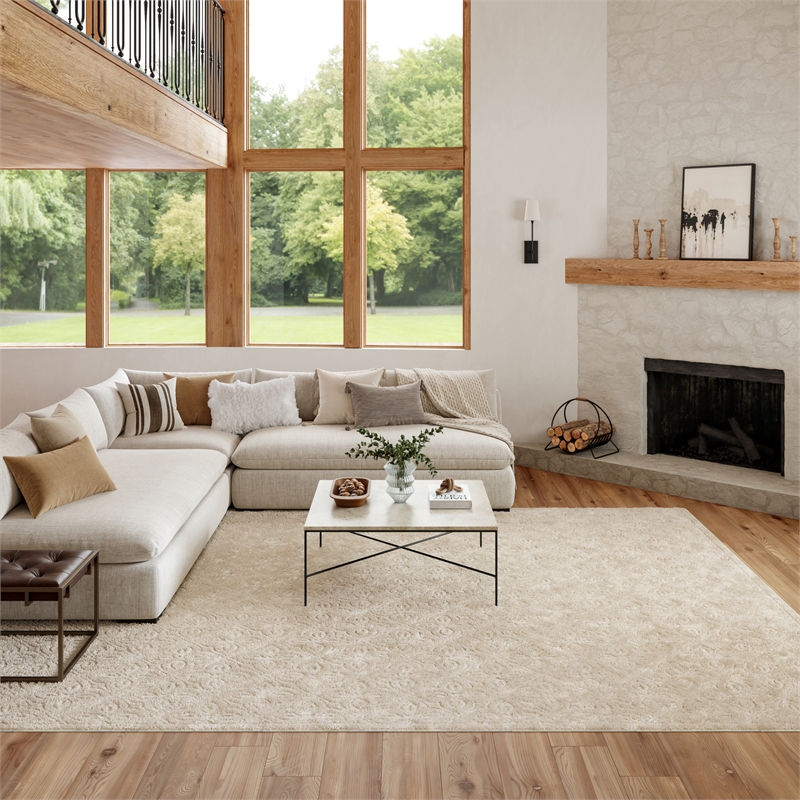 Nourison Washable Charm 9' x 12' Ivory Contemporary Indoor Rug