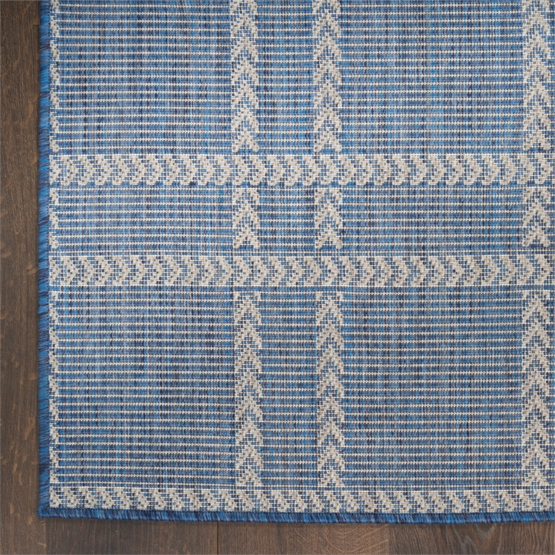 Nourison Horizon Indoor/Outdoor 6' x 9' Navy Modern Rug