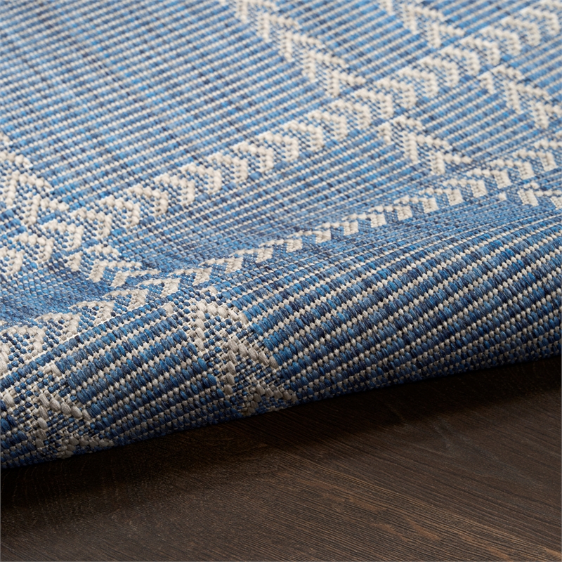 Nourison Horizon Indoor/Outdoor 6' x 9' Navy Modern Rug