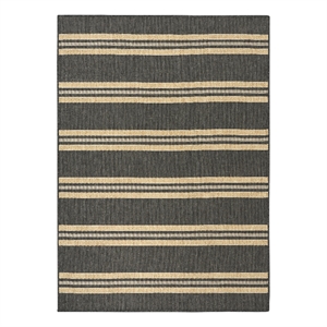 Nourison Horizon Indoor/Outdoor 6' x 9' Charcoal Modern Rug