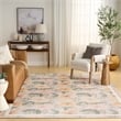 Nourison Botanical Washables 5' x 7' Beige Multicolor Farmhouse Indoor Rug