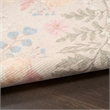 Nourison Botanical Washables 5' x 7' Beige Multicolor Farmhouse Indoor Rug