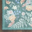 Nourison Botanical Washables 5' x 7' Green Multicolor Farmhouse Indoor Rug