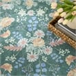 Nourison Botanical Washables 5' x 7' Green Multicolor Farmhouse Indoor Rug
