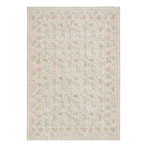 Nourison Botanical Washables 5' x 7' Beige Multicolor Farmhouse Indoor Rug
