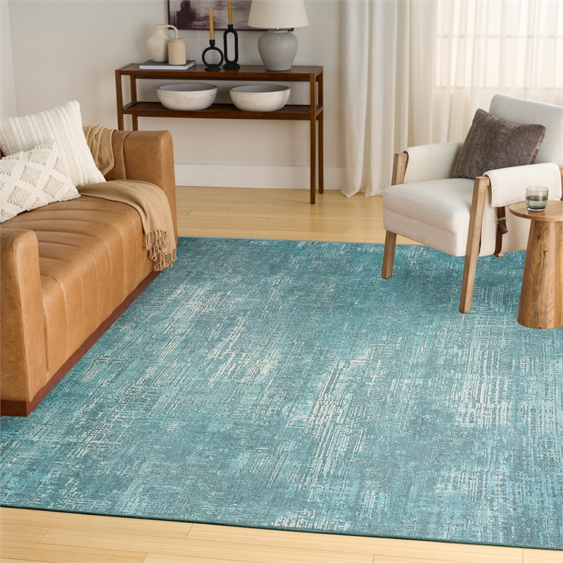 Nourison Botanical Washables 5' x 7' Green Modern Indoor Rug