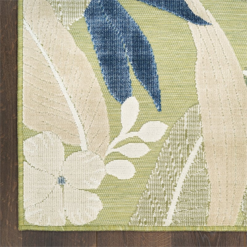 Nourison Suncoast 4' x 6' GRNBL Tropical Rug