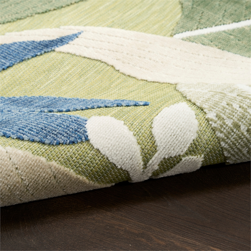 Nourison Suncoast 4' x 6' GRNBL Tropical Rug
