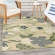 Nourison Suncoast 4' x 6' GRNBL Tropical Rug