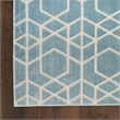 Nourison Washable Charm 2' x 3' Blue Ivory Modern Indoor Rug