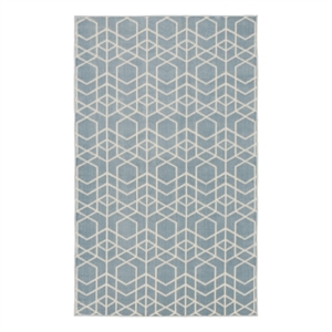 Nourison Washable Charm 2' x 3' Blue Ivory Modern Indoor Rug