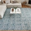 Nourison Washable Charm 8' x 10' Blue Ivory Modern Indoor Rug