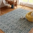 Nourison Washable Charm 8' x 10' Blue Ivory Modern Indoor Rug