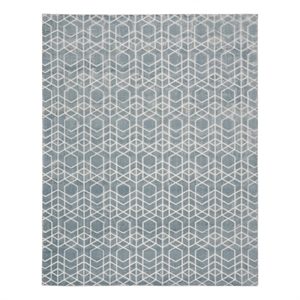 Nourison Washable Charm 8' x 10' Blue Ivory Modern Indoor Rug