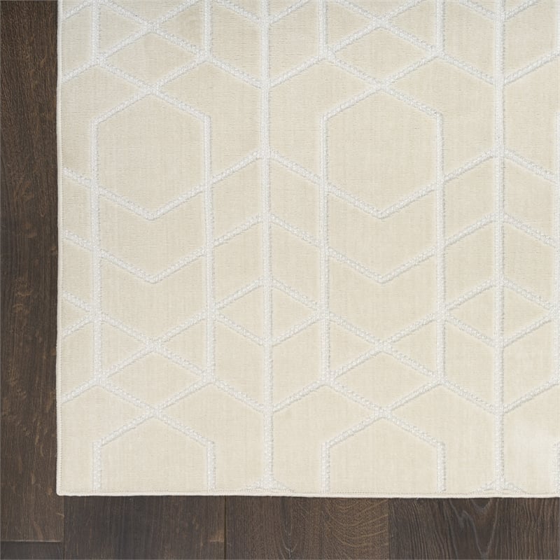 Nourison Washable Charm 8' x 10' Ivory Modern Indoor Rug