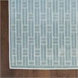 Nourison Washable Charm 3' x 5' Blue Ivory Modern Indoor Rug