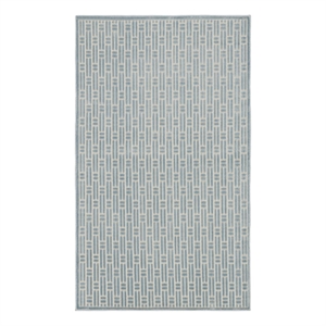 Nourison Washable Charm 3' x 5' Blue Ivory Modern Indoor Rug