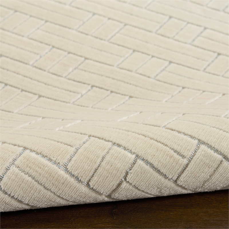 Nourison Washable Charm 2' x 3' Ivory Modern Indoor Rug