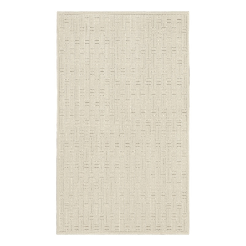 Nourison Washable Charm 2' x 3' Ivory Modern Indoor Rug