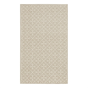 Nourison Washable Charm 3' x 5' Silver Ivory Contemporary Indoor Rug