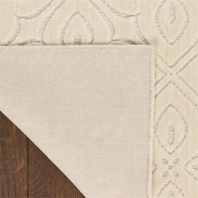 Nourison Washable Charm 2' x 3' Ivory Contemporary Indoor Rug
