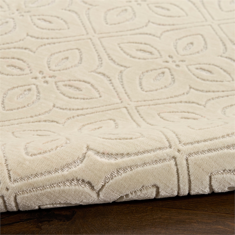 Nourison Washable Charm 2' x 3' Ivory Contemporary Indoor Rug