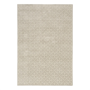 Nourison Washable Charm 5' x 7' Silver Ivory Contemporary Indoor Rug