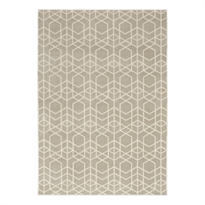 Nourison Washable Charm 5' x 7' Silver Ivory Modern Indoor Rug