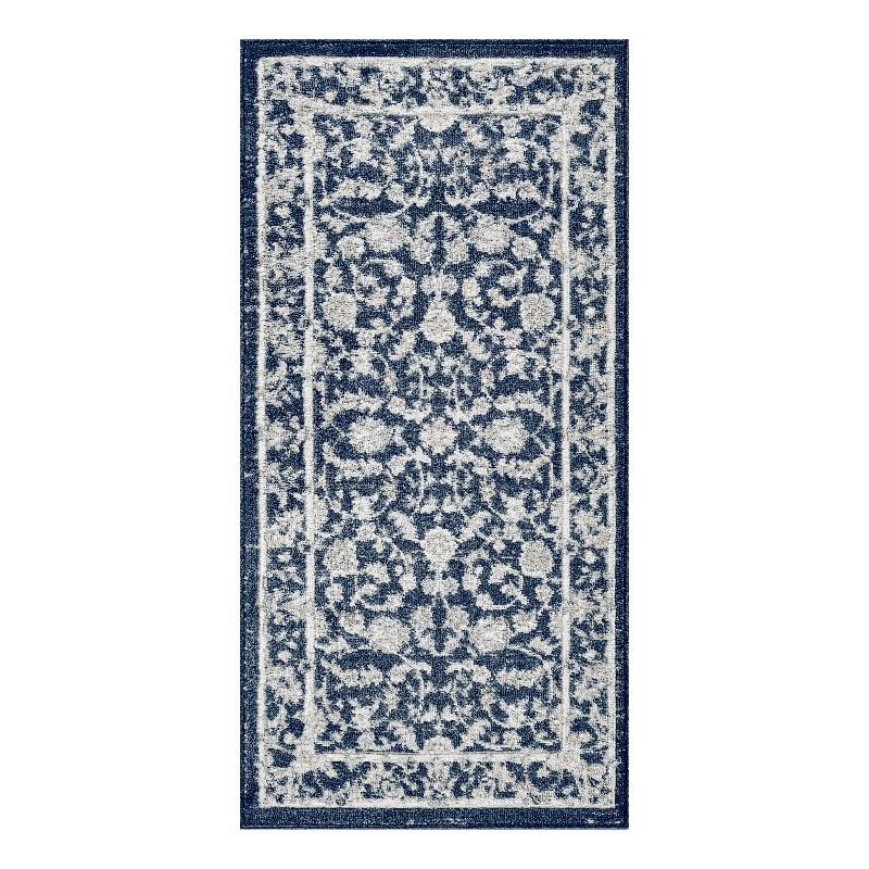 Nourison Dekor 2' x 4' Slate/Ivory Vintage Indoor Rug