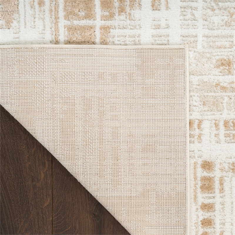 Nourison Dekor 2' x 4' Ivory Taupe Modern Indoor Rug