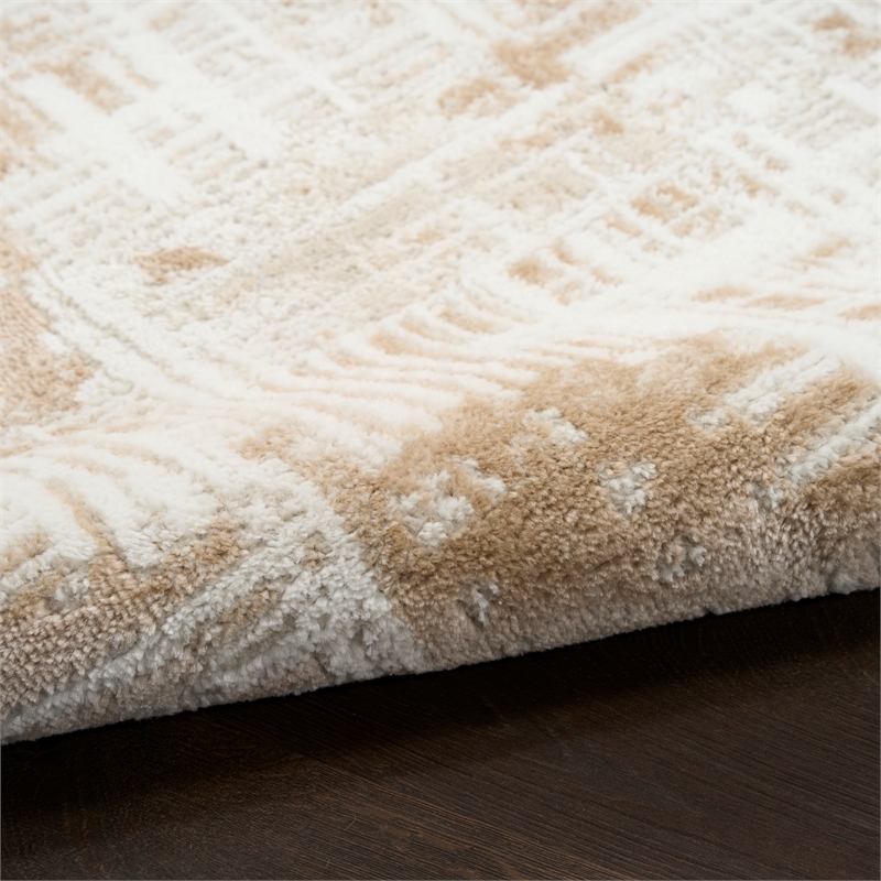 Nourison Dekor 2' x 4' Ivory Taupe Modern Indoor Rug