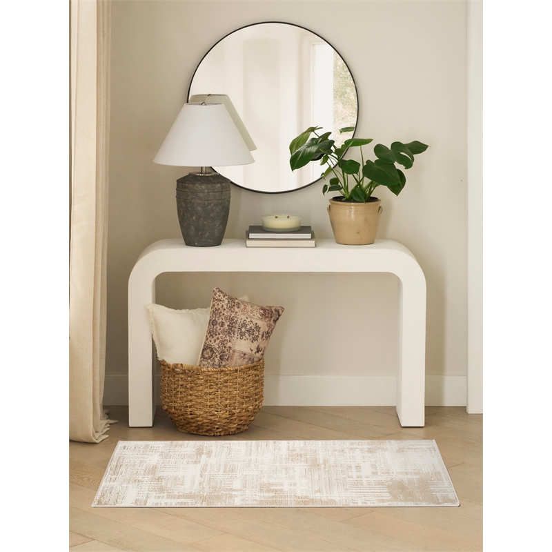 Nourison Dekor 2' x 4' Ivory Taupe Modern Indoor Rug