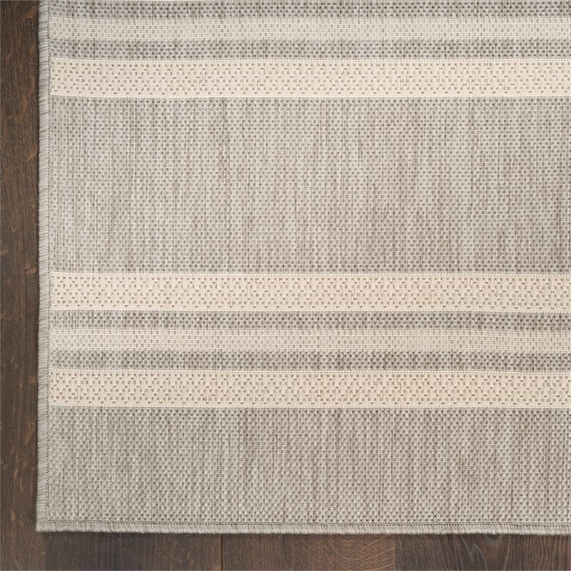 Nourison Horizon Indoor/Outdoor 5' x 7' Grey Modern Rug