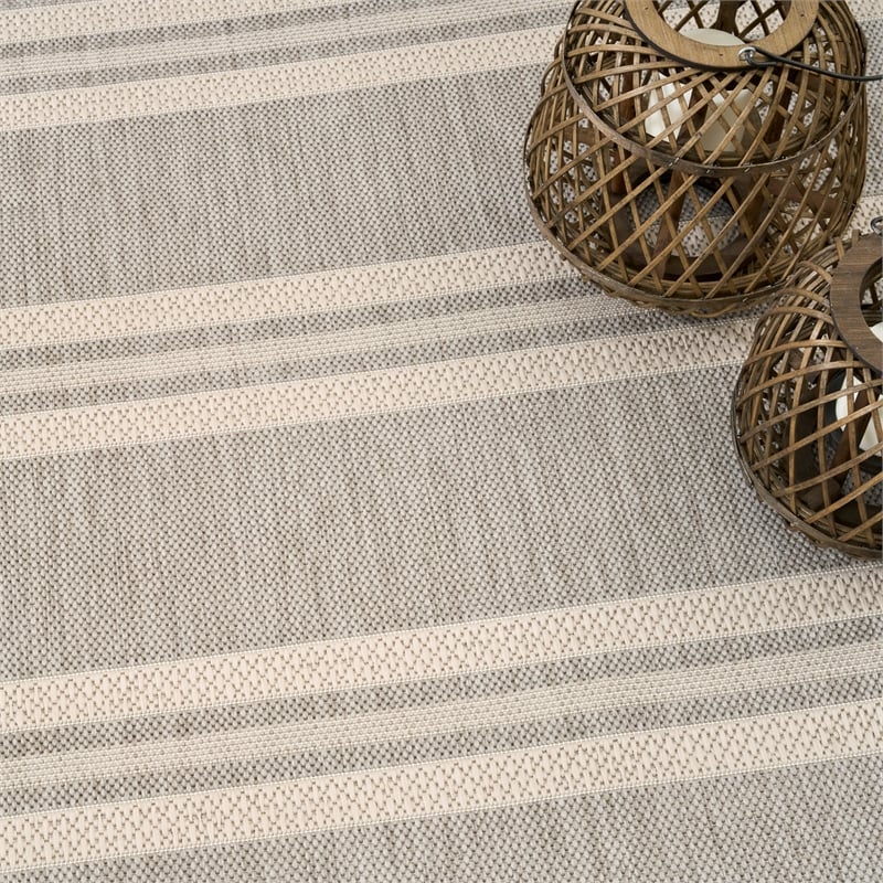 Nourison Horizon Indoor/Outdoor 5' x 7' Grey Modern Rug