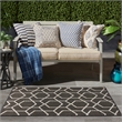 Nourison Horizon Indoor/Outdoor 2' x 3' BLACK Modern Rug