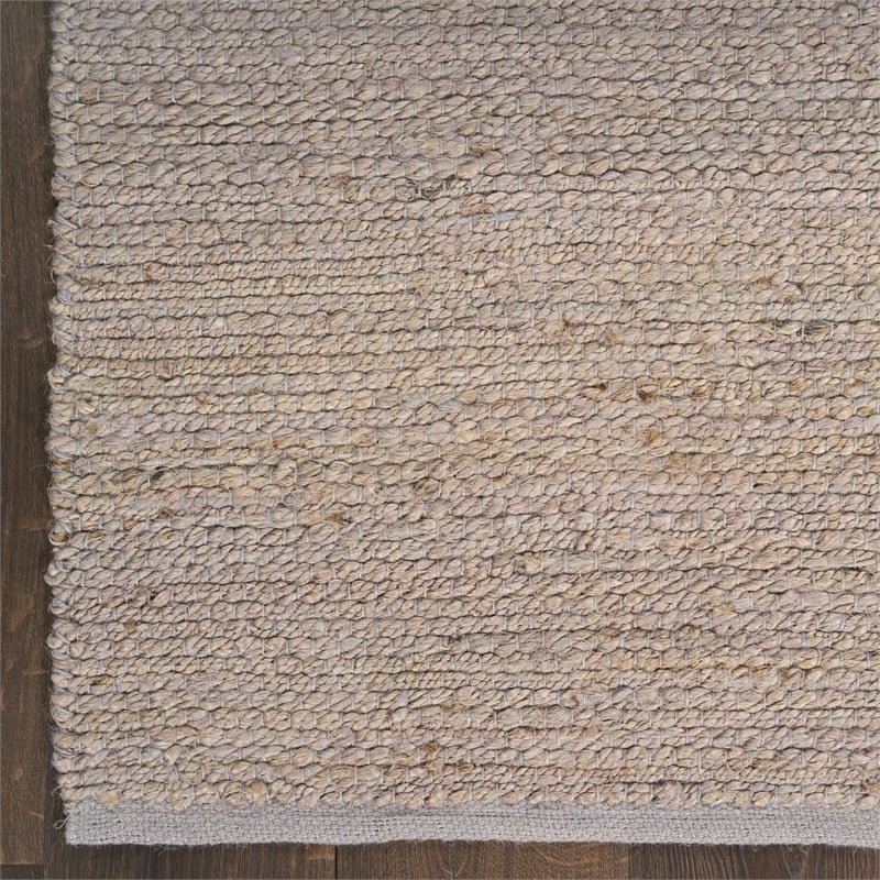 Nourison Natural Jute 3' x 5' Grey Farmhouse Indoor Rug