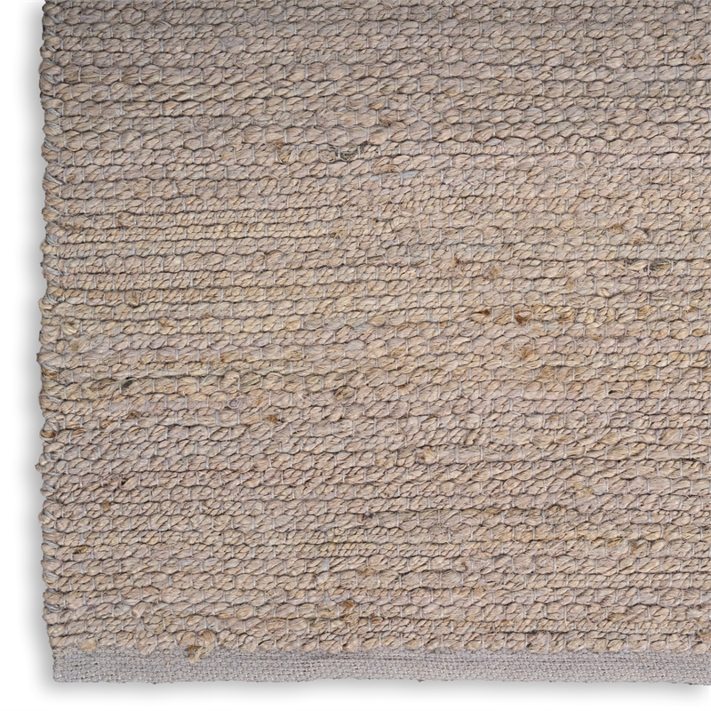 Nourison Natural Jute 6' x 9' Grey Farmhouse Indoor Rug